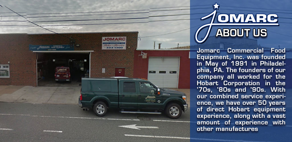 EMERGENCY RESTUARANT EQUIPMENT REPAIR

Jomarc Commercial Food Service Equipment has emergency and non emergency repair of all brands of restaurant and food service equipment. Our service area in South Eastern Pennsylvania, Philadelphia and all of Southern New Jersey including all Jersey Short points in Atlantic & Cape May Counties including Atlantic City Egg Harbor Township. Estell Manor, & Corbin City 