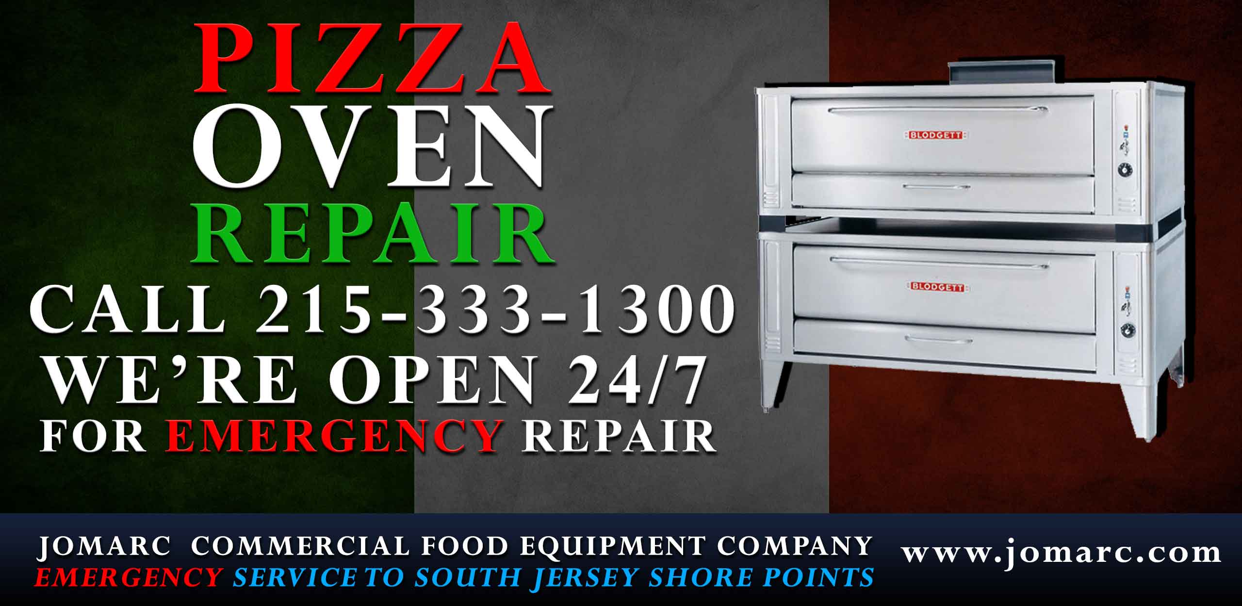 Pizza Oven Repair New Jersey Cherry Hill Atlantic City Cape May Montgomery Pizza Deck Ovens Countertop Conveyor Impinger Commercial Outdoor Bakers Pride Blodgett Avantco APW Wyott Crown Verity Global Solutions Nemco Grindmaster-Cecilware Lincoln TurboChef Vollrath Waring Doyon Baking