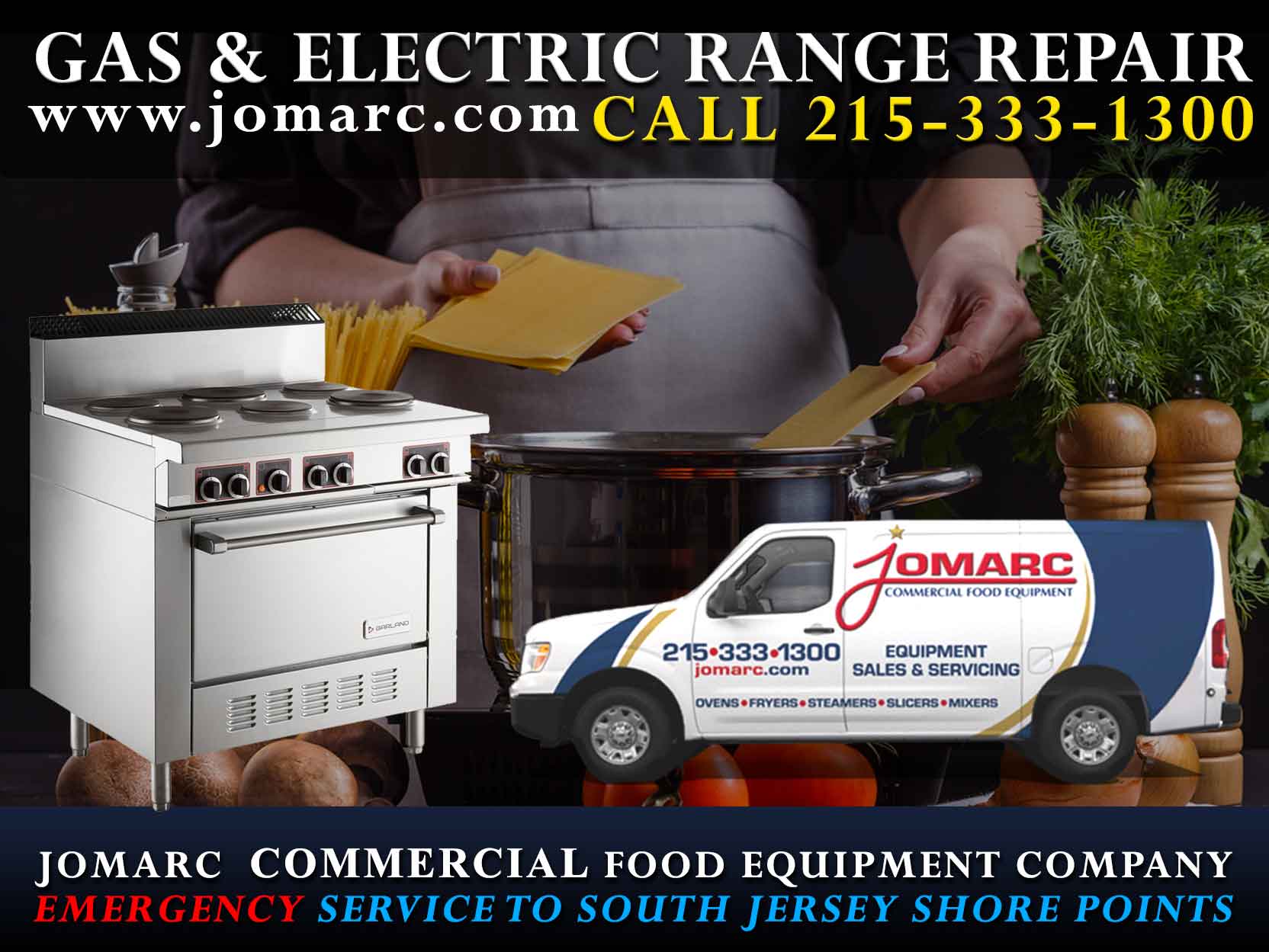 Commercial Oven Repair Philadelphia Jomarc services all brands and models of ovens: Convection Countertop Microwave Combination Ovens Conveyor and Impinger Rapid Cook / High Speed Rotisserie Multi-Cook Bakery Cook and Hold Cabinets Indoor Roaster Smoker Microwaves Light Duty Medium Duty Heavy Duty 