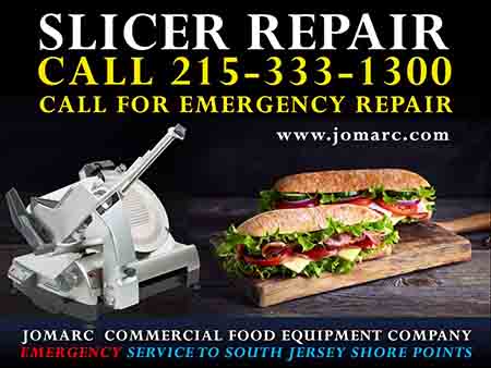 Slicer Repair Cherry Hill Atlantic City Cape May Cumberland Salem Gloucester Burlington Slicer Preventive Maintenance for 9.00 Sharpening We sell used/refurbished Hobart slicers. We service all brands of commercial slicers for: Avantco Equipment Backyard Pro Butcher Series Berkel Vollrath Globe